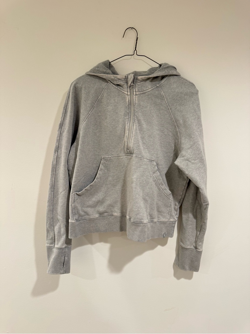 Joylab Gray Half-Zip Hooded Sweatshirt